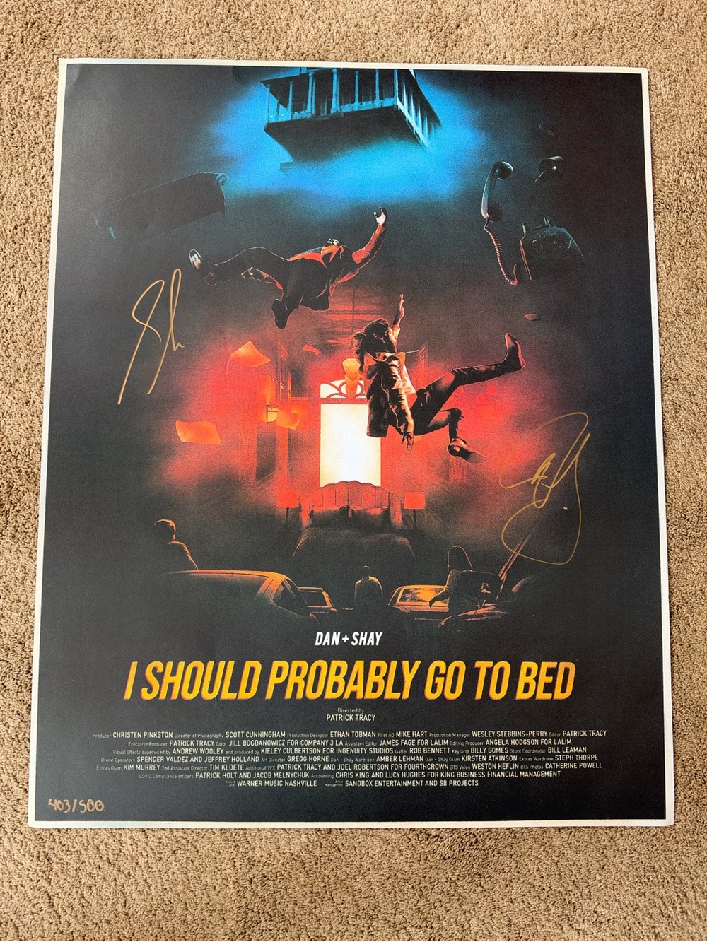Signed Dan + Shay ‘I Should Probably Go To Bed’ Poster